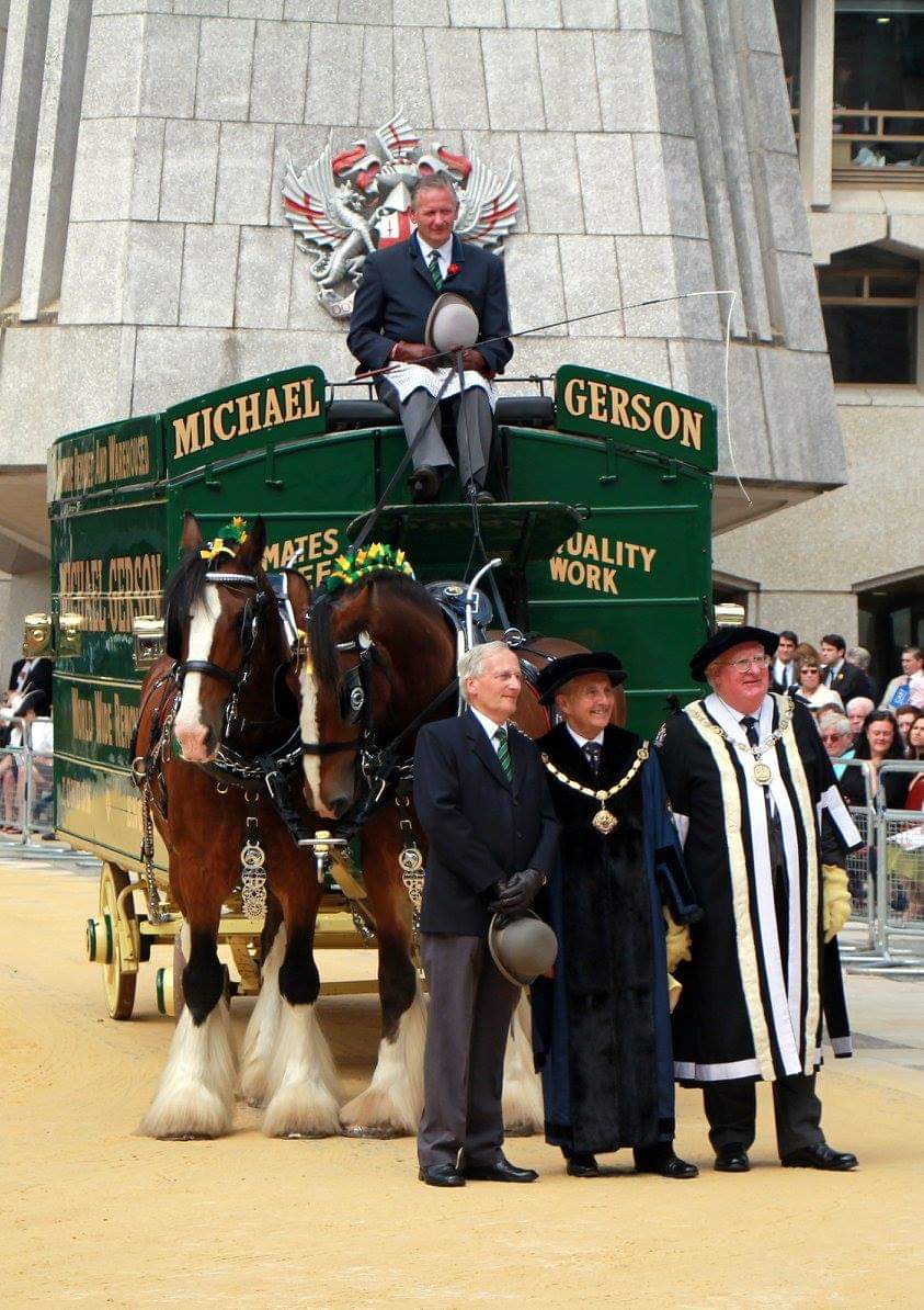 Branded carriage with Shire horses